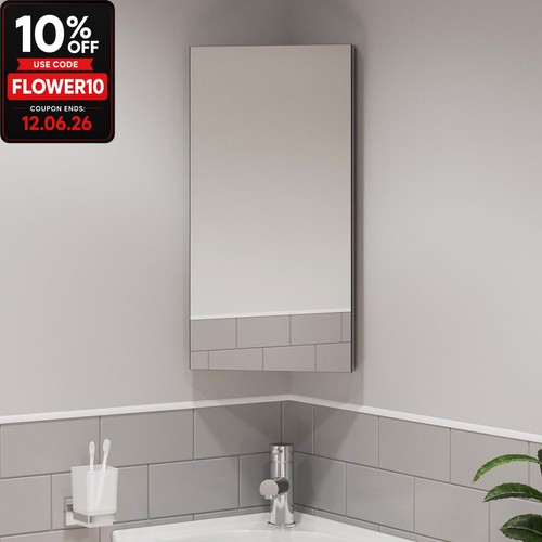 Corner bathroom mirror - bathroom,