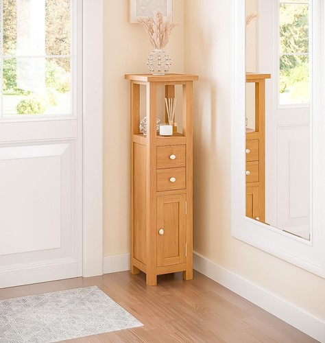 Corner storage cabinet oak - storage,