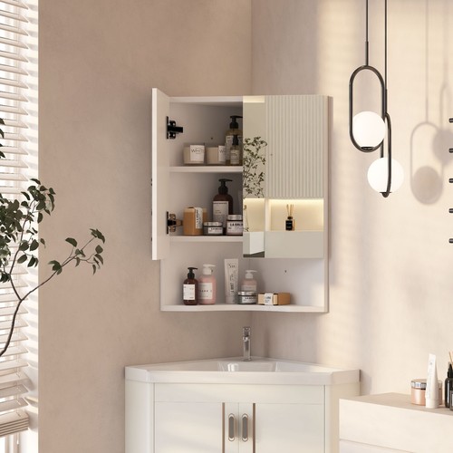 Bathroom corner cabinet wall - bathroom,