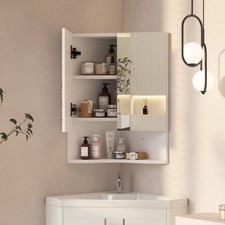 Bathroom Corner Mirror Cabinet