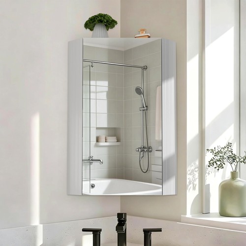 Corner bathroom mirror - corner,